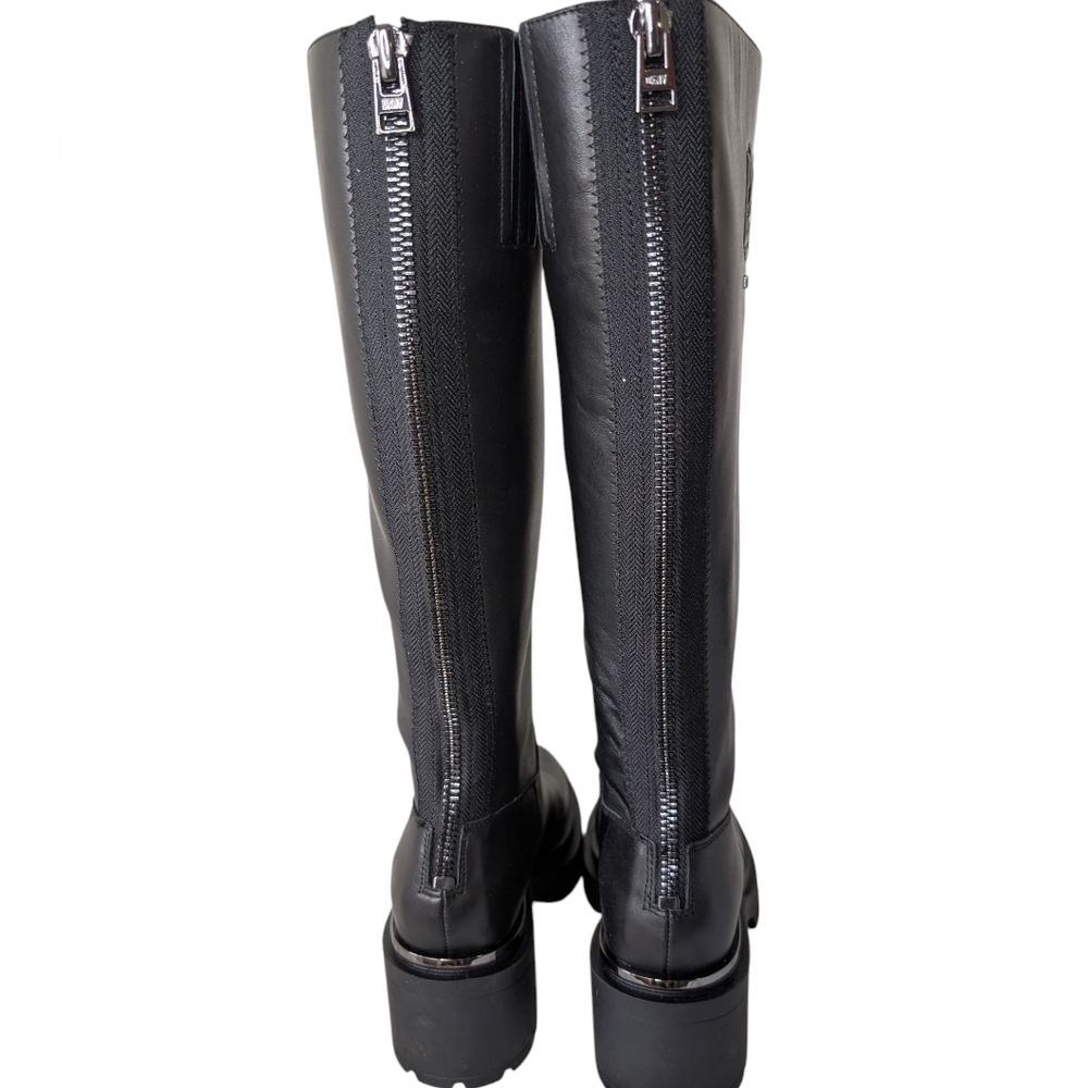 New DKNY Paloma Logo Knee High Platform Boot in Black... Size 7 - Picture 10 of 12